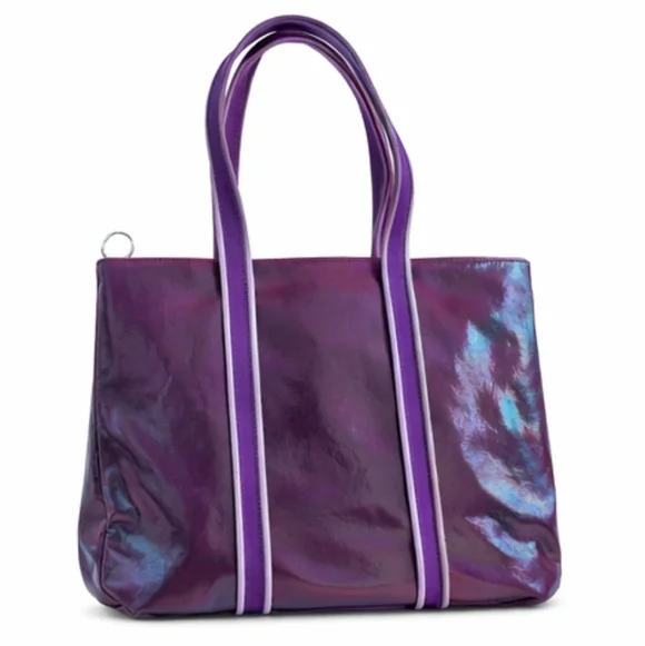 Coach Poppy Glam Patent Leather Tote in Gorgeous Purple/Burgandy - Picture 4 of 7